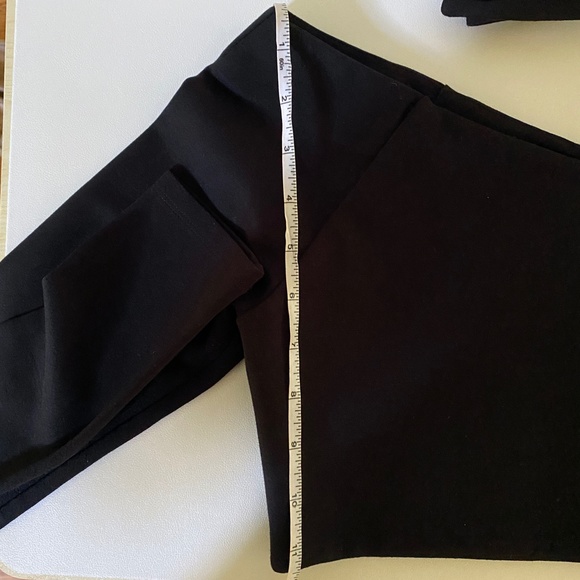 Alexis Black Cut Out Stretch Ponte Asymmetric Crop Top S - Picture 7 of 16